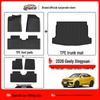 Geely Xingyuan TPE Mats: Durable, Waterproof, Eco-Friendly Foot, Trunk, and Backrest Mats for 24-Year Model.
