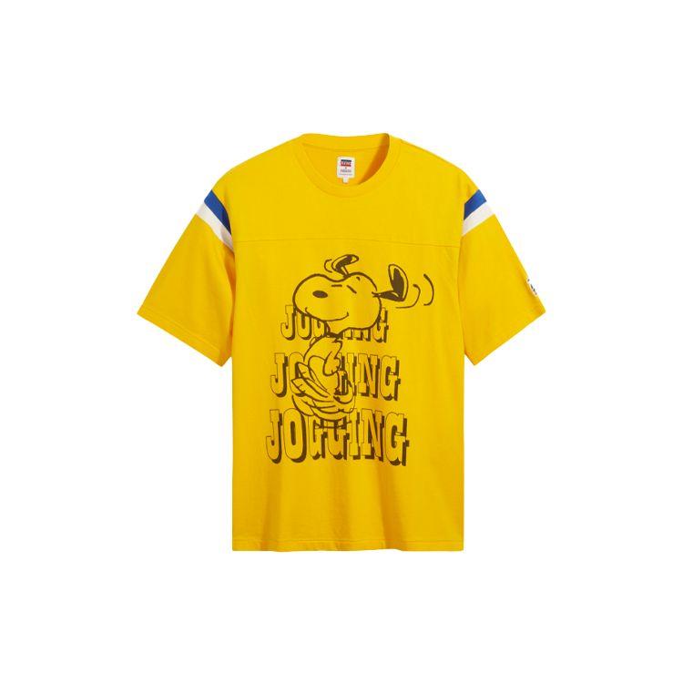

Мужская футболка Levis X Peanuts с мультяшным логотипом, с приспущенным плечом, желтая 23895-0004 L