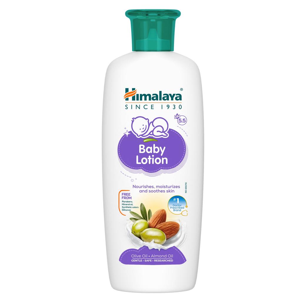 Himalaya Baby Lotion 200ml Gentle Moisturizer for Soft Skin with Olive and Almond Oil, Pack of 1