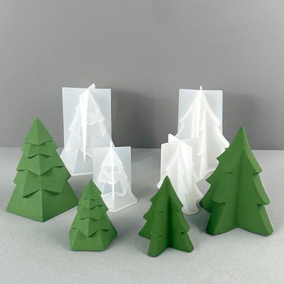 Christmas Tree Silicone Molds DIY Handmade Aromath Gypsum Scented Candle Mould Christmas Gift Party Supplies Home Decor Crafts