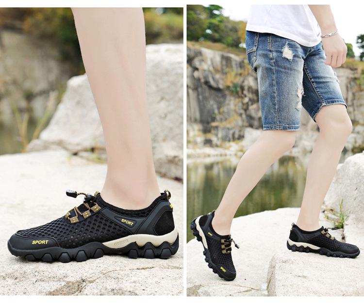 Men's Breathable Summer Mesh Casual Sports Shoes - Lightweight & Soft Sole for Outdoor Activities