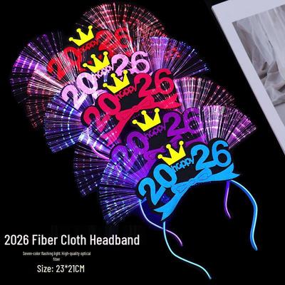 Luminous 2026 Fiber Optic Hair Clips & Headbands for New Year's Eve and Events – Children's Party Accessories