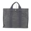Great Tote Bag Her LineMM Canvas with Serie Buttons Gray Polyamide Women Used