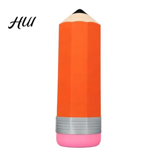Pen And Marker Holder 3D Printed Pencil Shape Case, Large Capacity Eraser Sharpener Case for Students, Novelty Stationery Organizer Desk Travel School