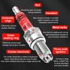 SEAMETAL Racing Spark Plug 3 Triple Electrode A7TC D8TC Fits for GY6 CG 50 70 110 125 150CC Motorcycle Atv Scooter Dirt Bike