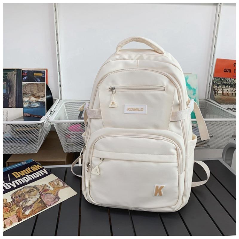 School Bag New High Value Cool Solid Color Backpack Couple Simple Lightweight Mountaineering Large Capacity Backpack