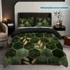 Geometric Duvet Cover Set Twin Queen Luxury Marble Comforter Cover Abstract Honeycomb Hexagon Bedding Set 2/3pcs for Boys Girls