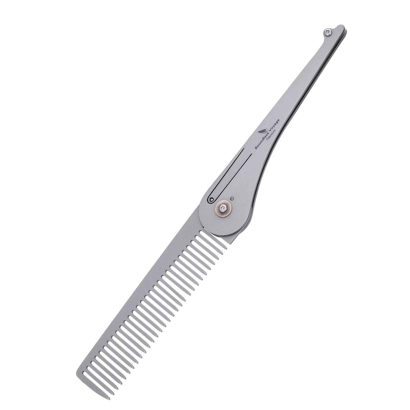 

Foldable Mini Portable Comb Durable Stainless Steel Beard , Hair Comb with Ergonomic Handle, Compact Travel Design for Men/Women, Beard Maintenance,