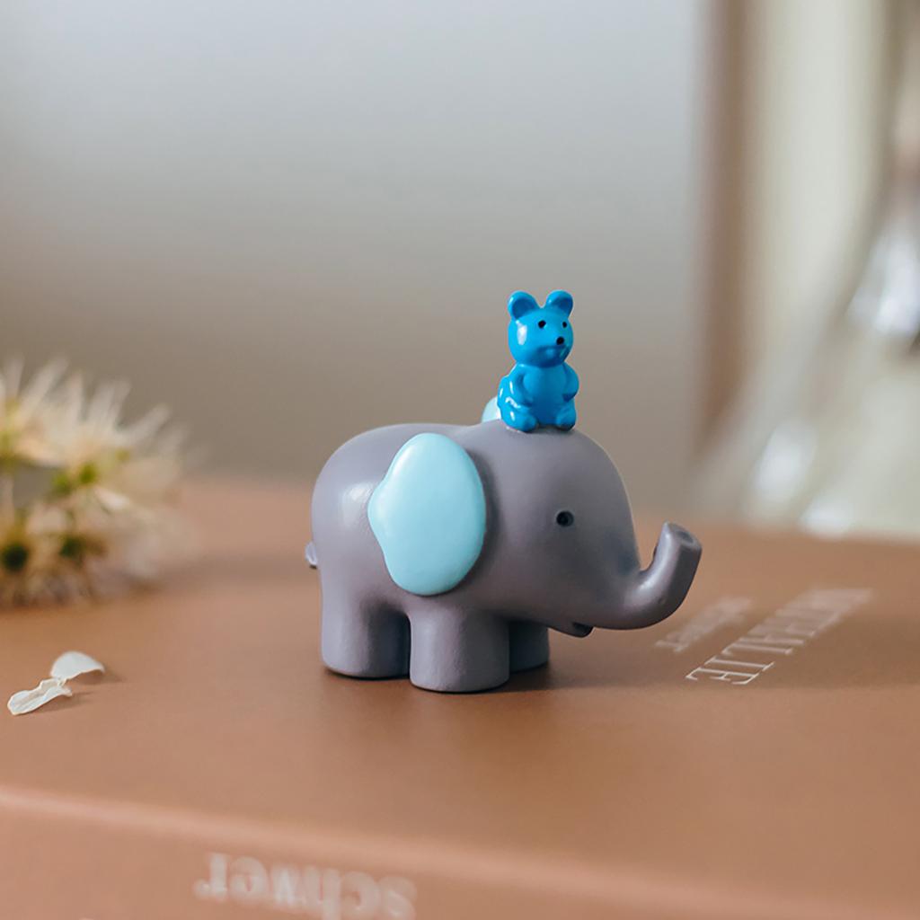 Elephant Cake Decoration Resin Lucky Cute Elephant Cake Toppers For Birthday Wedding Celebration