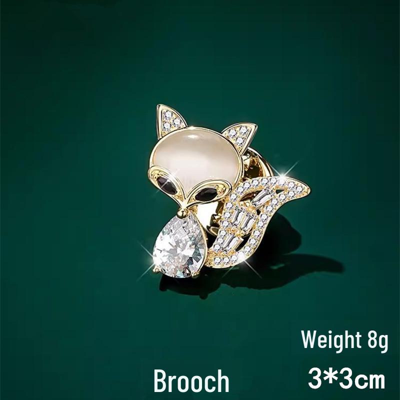 

Очаровательная брошь «Хрустальная лиса»: Милый дизайн животных для костюмов и декоративного использования золотой