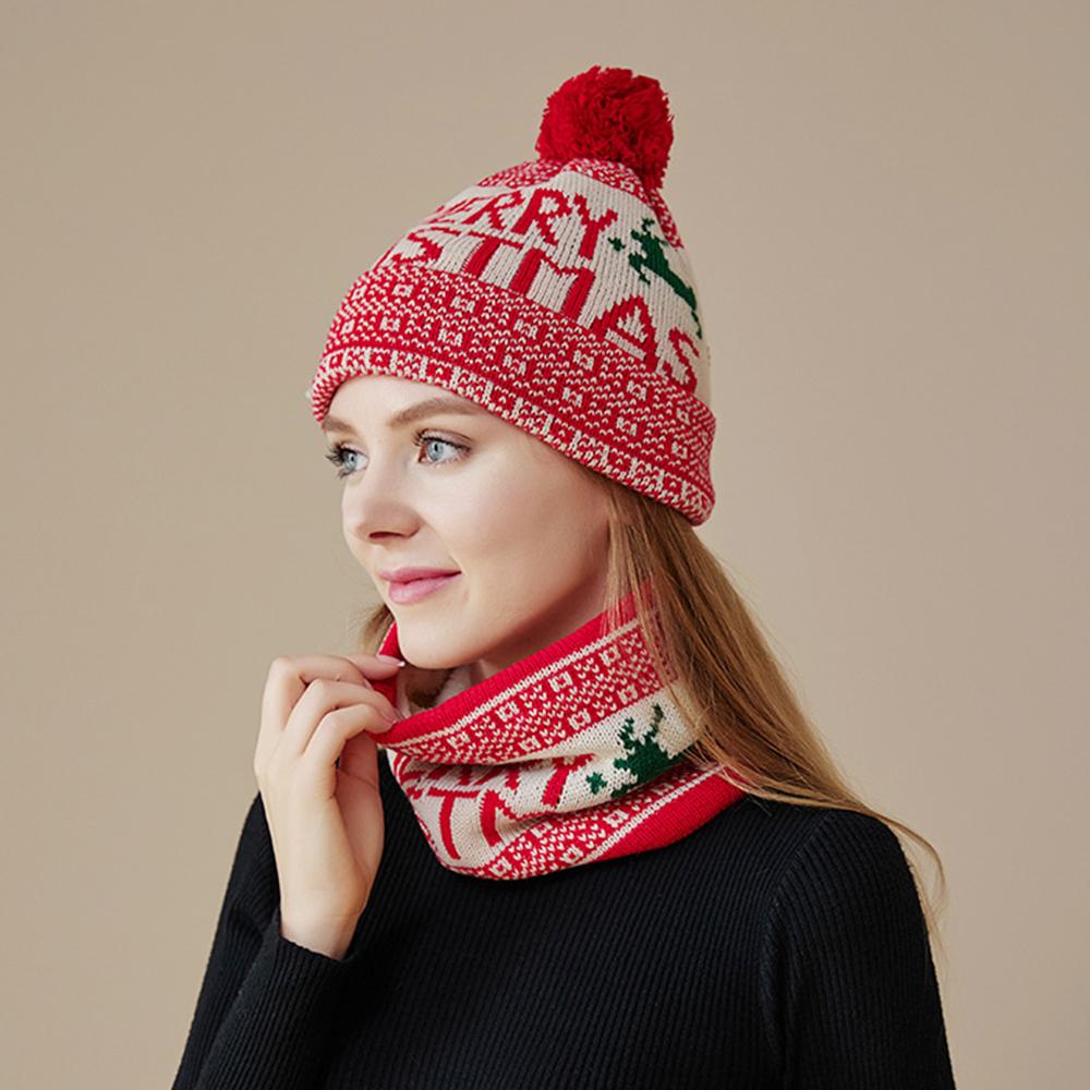 Pompom Knitted Beanies Elk Ski Cap New Casual Cap Gift