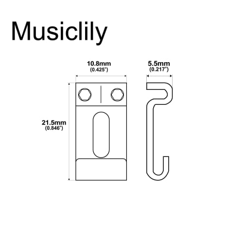 Musiclily Pro 10.8mm Vintage Strat Steel Bridge Saddles for ST Electric Guitars, Chrome (Set of 6)