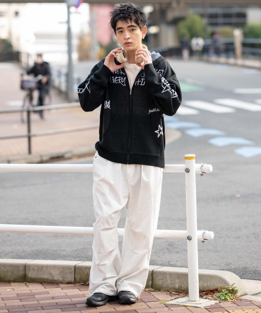 WEGO Jacquard Graphic Knit Zip Size Street Perfect Gift for and Winter Men's Hoodie, M, Black, Casual, Style, Spring, Autumn,