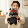 Cute Design Lucky Horse Figurine Black Color Zodiac Pony Figurine Horse Plush Doll  New Year Gift