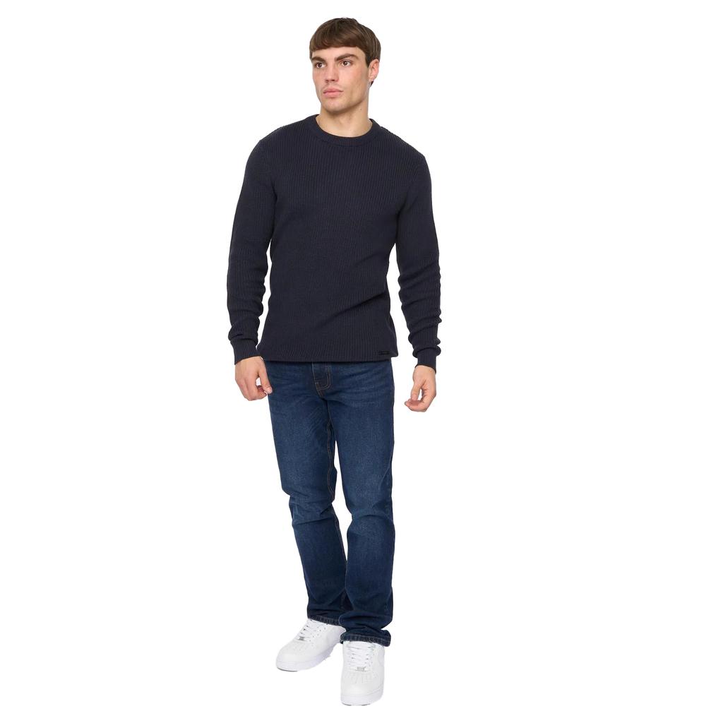 Crosshatch Mens Jampster Knitted Crew Neck Sweatshirt