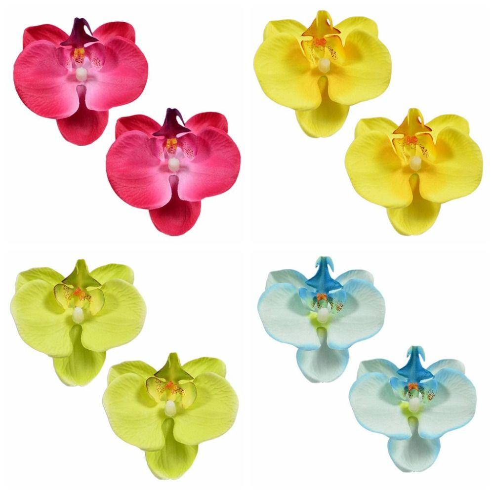 2pcs Korean Style Artificial Butterfly Orchid Decoration Flowers Orchids  Car Home Decoration