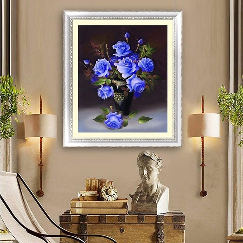 40*46cm 5D DIY Diamond Painting Rose Flower 3D Cross Stitch Diamond Embroidery Flores Embroidery Dia