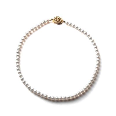 Pearl Necklace for White X Short 39cm 6mm [VOTRE COUTURE] Ceremonies, Pearls, Women's Accessories, Gold,