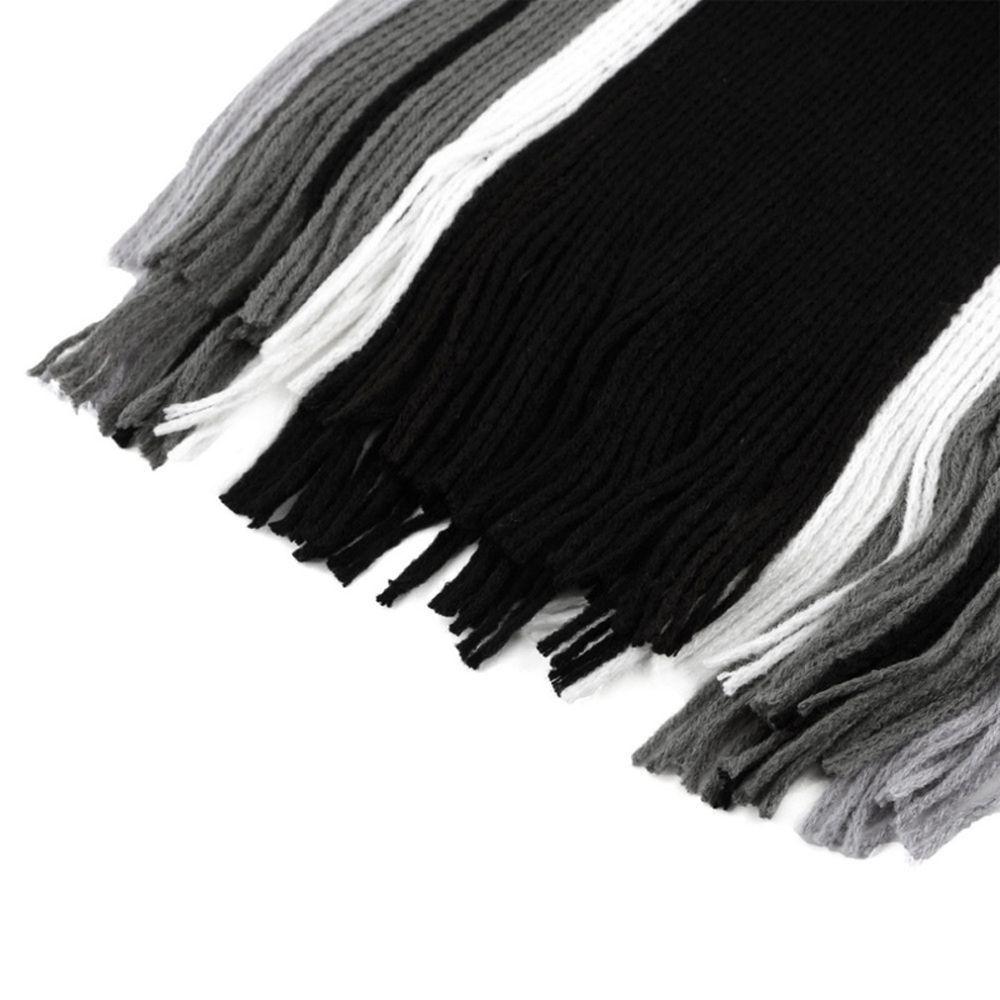 Scarves Men's Shawls Knit Scarf Male Echarpe Striped Scarf Fringed Muffler Scarf Tassel Scarf