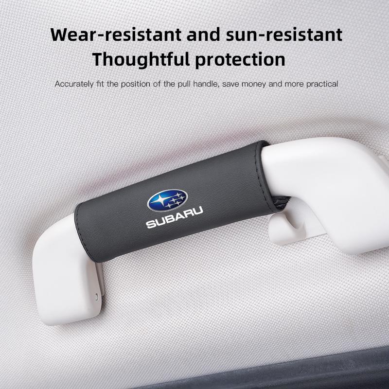 1Pcs PU Leather Roof Handle Anti-scratch Protector Case For Subaru STI Forester Impreza Legacy Outback XV BRZ WRX Tribeca Y14
