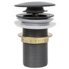 VidaXL Drain à poussoir sans débordement Gris 6,4x6,4x9,1 cm