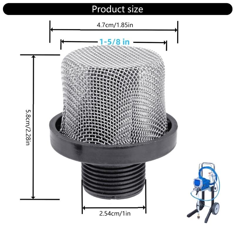 6PCS 3/4Inch Airless Sprayer Inlet Suction Strainers Filters for LTS17,LTS15 Paint Pump Models Prevents Debris Clogs