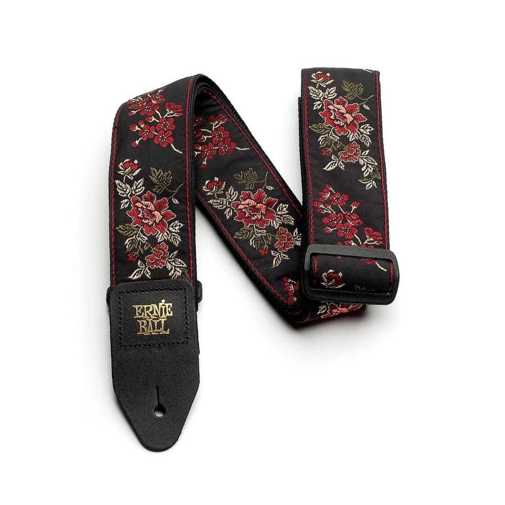 ERNIE BALL Jacquard Strap 4142 RED ROSE [Authentic]