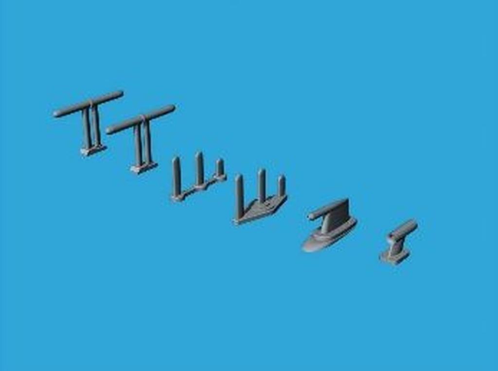 Quickboost Antenna and Sensor Set Plastic Model Parts QIC49185 1/48 MiG-21F-13 (for Eduard) (Airplane)