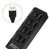 4 Ports USB 2.0 High Speed Power ON/OFF Switch Hub Adapter for Computer Laptop