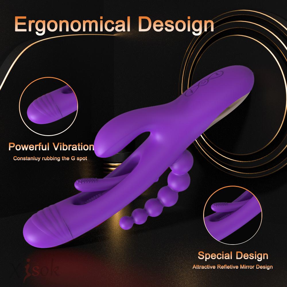 Tapping Flapping Rabbit Vibrator For Women Vagina G-spot Vibrator Female Masturbator Clitoris Anal Stimulator Sex Toy For Women