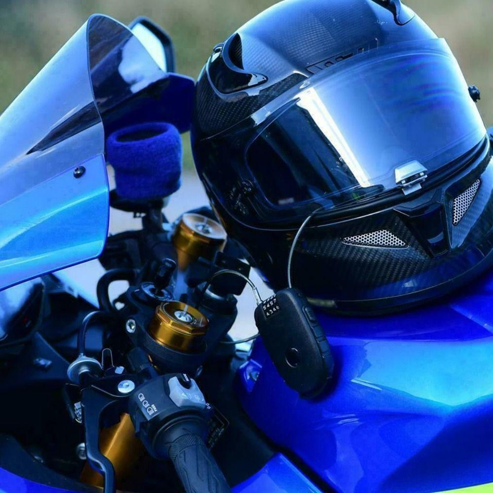 Lucchetto a combinazione a 4 cifre per moto Antifurto Blocco password ruota Cavo metallico Lucchetto per casco da moto Bagaglio