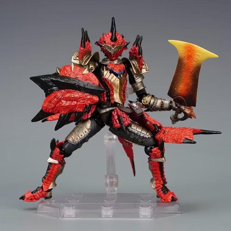 17CM MonsterHunter Lioleus Zinogre Articulated Action Figures Mecha Model Package Desktop Ornament Statue Playthings Boys Collectible Present