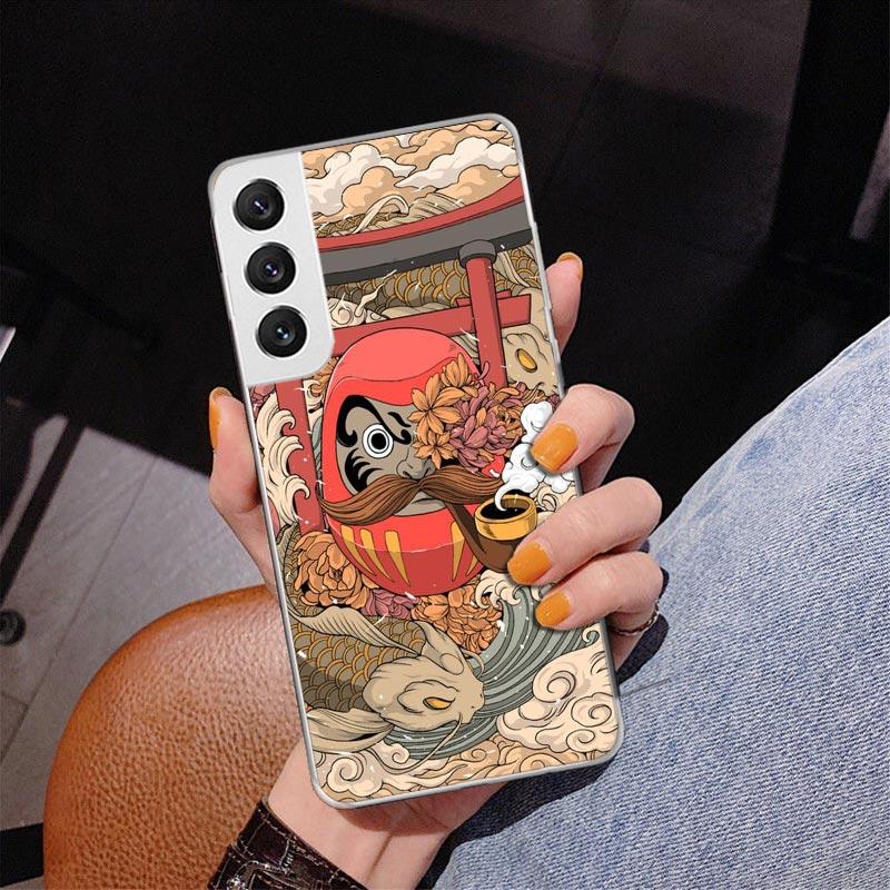 Japanese Pub Wave Anime Arrived Phnoe Case for Samsung Galaxy S26 S25 Edge S23 S24 Ultra S22 Plus S21 S20 FE Unique Cover Soft C
