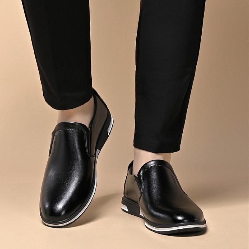 

Large Size Spring Autumn New Business Office Casual Men s Shoes Fashiable and Versatile Flat Bottomed Sleeve Mouth Men s Shoes 41 чорний