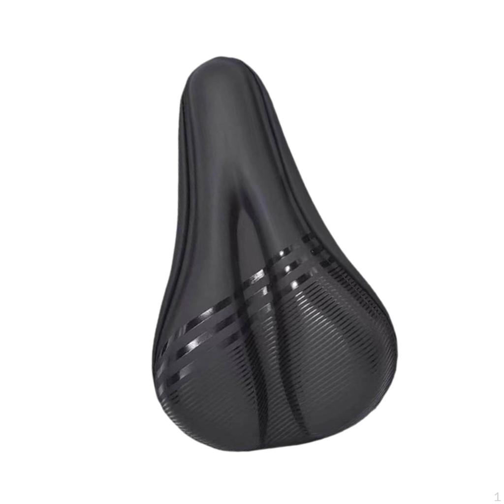 Bike Seat Cover Bicycle Saddle Comfortable Replacement Easy To Install Soft Silicone Padded