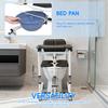 Patientenlifter Transferstuhl, 5-in-1 Patientenlifter Rollstuhl mit 180 Grad geteiltem Sitz, Höhenverstellbarer Lifter Transferstuhl für Zuhause Senioren Ältere
