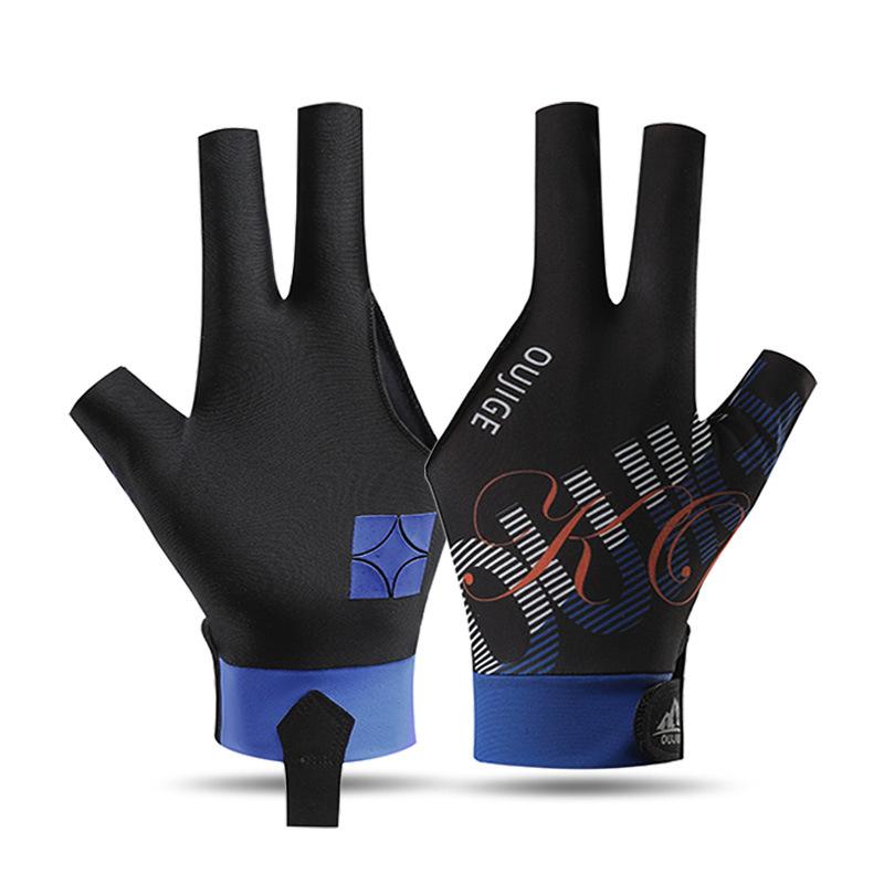 Hand Billiards Gloves Non Slip Left Hand Three Fingers Glove Portable Breathable Elastic Snooker Billiard Glove