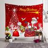 Santa Claus Christmas Tree Printed Polyester Tapestry Home Decor Tapestry Room Wall Decor Backdrop Fabric