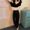 Women's Versatile Striped Color Block Round Neck Sweater - Slimming Long Sleeve Knit Top for Autumn & Winter