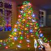 Christmas LED String Lights with Memory Function 8 Modes Star Topper Waterproof USB Powered Christmas Tree Lights