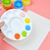 2Pcs 17CM Paint Palette 11 Wells Round Non-stick Easy Clean Kid Adult Student Craft DIY Watercolor Mixing Oil Acrylic Paint