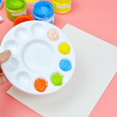 2Pcs 17CM Paint Palette 11 Wells Round Non-stick Easy Clean Kid Adult Student Craft DIY Watercolor Mixing Oil Acrylic Paint