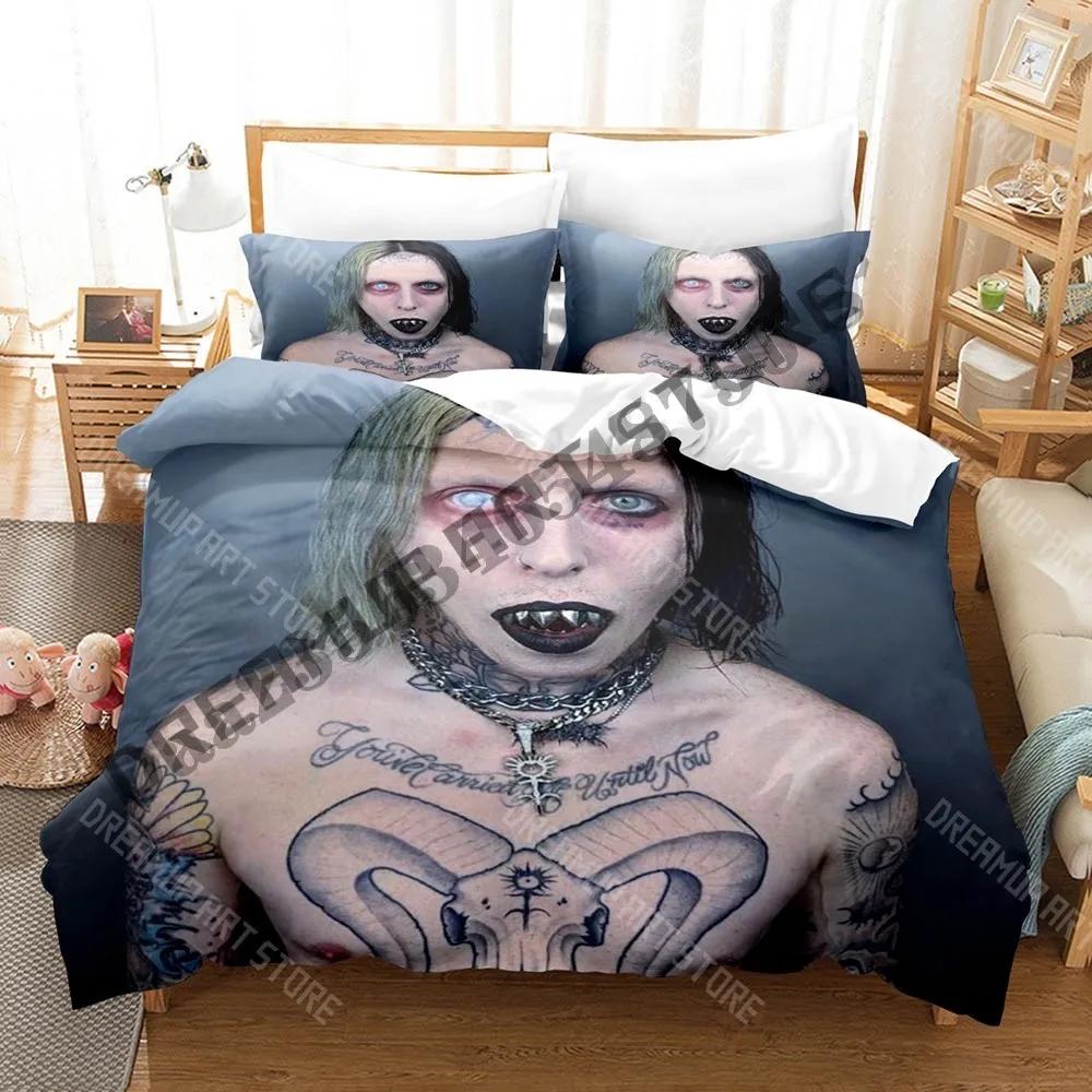 3D Print Ghostemane Band Bedding Set Single Twin Full Queen King Size Bed Set Adult Kid Bedroom Duvetcover Sets Anime Bed
