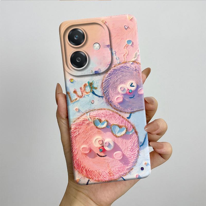 For OPPO A3 4G Phone Case A40 A40m CPH2669 CPH3669 Soft Silicone Sweet Painted Funda Coque Cartoon Printed Protective Back Cover