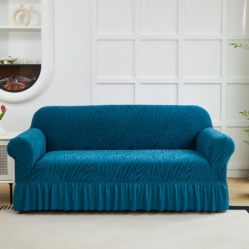 

1 шт. Катионная волнистая юбка Чехол на диван Все включено Эластичный жаккардовый чехол на диван Универсальный противоскользящий регулируемый протектор для дивана 1piece Single seat