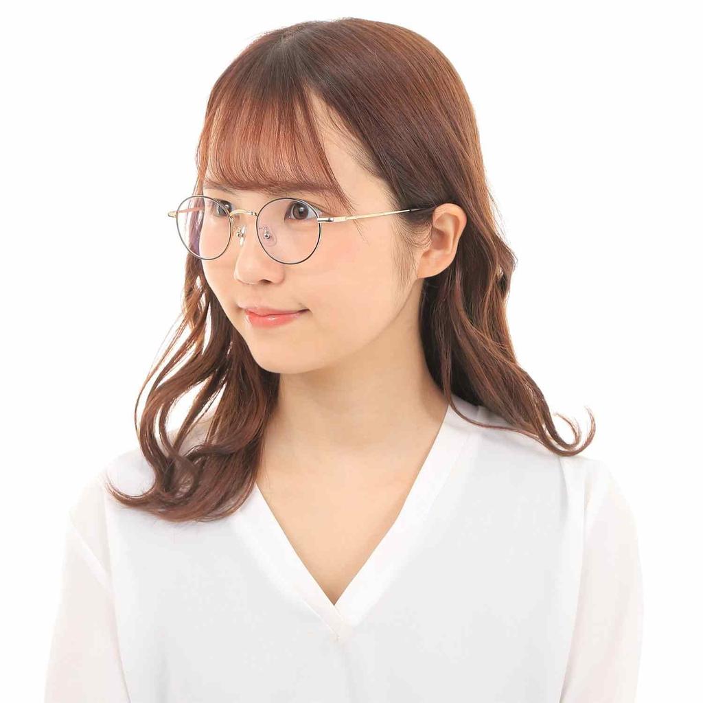Aspherical Lens Magnifying Glass Loupe Blue Light Cut Frame BlackGold Glasses Reading Magnifying Glass Loupes [Netmeganecom] [Lcm003C2X16] 1.6x (+2.5