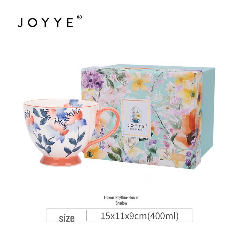 JOYYE Floral Rhythm Ceramic Cereal Mug