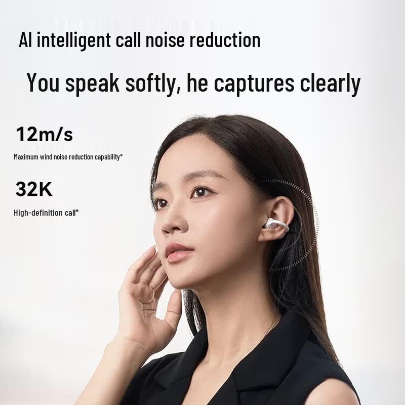 Nankang Clip Super2 AI Translator Ear-Clip Bluetooth Headphones