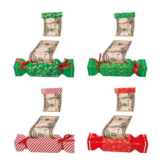 Candy Christmas Money Box for Cash Gift Pull Surprise Money Pull Pouch for Kids Teens