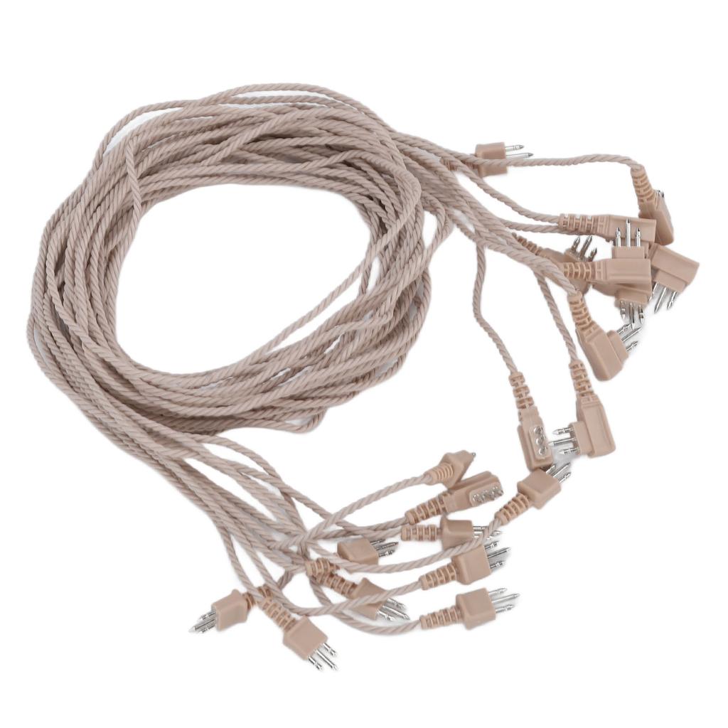 10pcs 3 Pin Hearing Aid Receiver Cable Portable Wear Resistant PVC Hearing Aid Replacement Cord for Hearing Aids